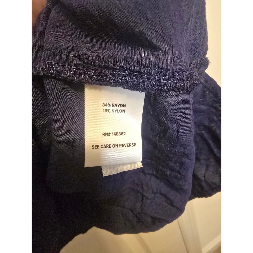 Belle Isle by Torrid Navy Blue Popover Blouse Oversized Textured Top Plus Size 4 - Picture 6 of 9